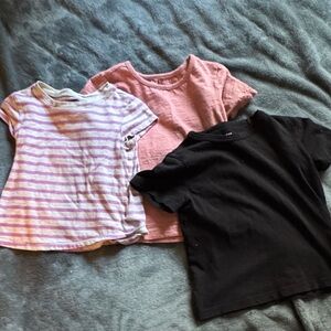 Old Navy Kids' Pink, Black, and Striped Tees